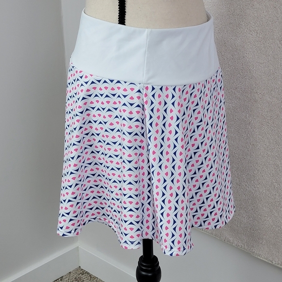 Kyodan Women's Multi Color Geometric Print Golf/Pickleball Skirt/Skort Sz M - Picture 3 of 10